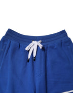 Blue Logo Cotton Bermuda Sweatshorts Shorts