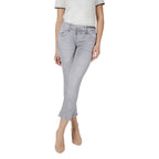 Gray Cotton Skinny Jeans