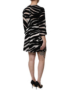 Black White Zebra A-line Sheath Mini Dress