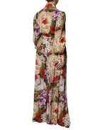 Multicolor Floral Wide Leg Jumpsuit Dress