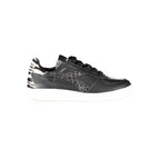 Black Leather Women Sneaker