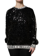 Black DG Queen Sequin Pullover Sweater
