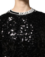 Black DG Queen Sequin Pullover Sweater