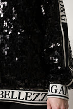 Black DG Queen Sequin Pullover Sweater