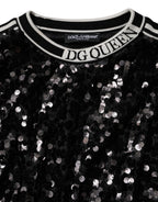 Black DG Queen Sequin Pullover Sweater