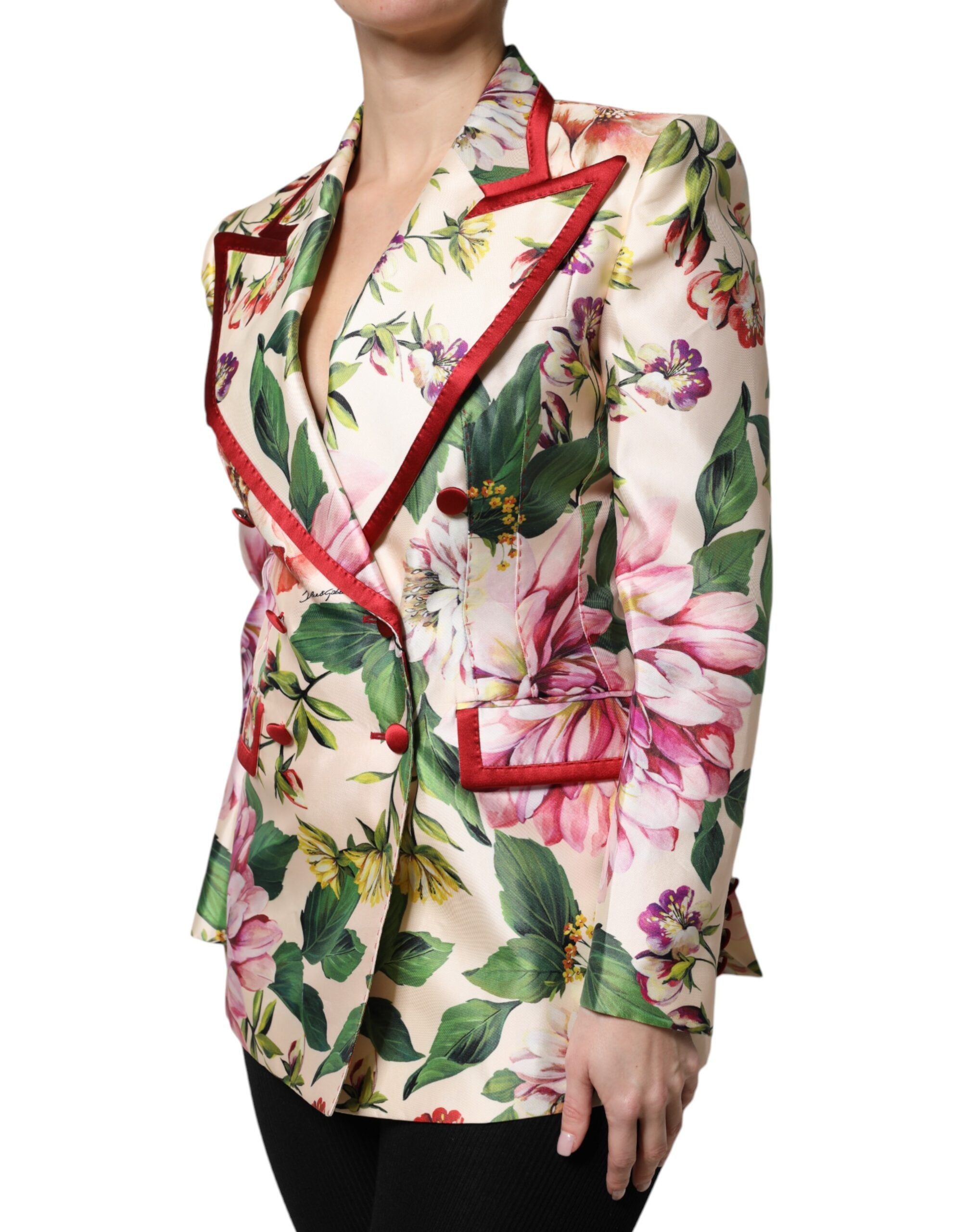 Multicolor Floral Double Breasted Jacket