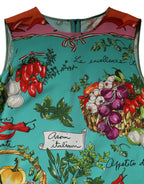 Multicolor Floral Silk Sleeveless Tank Top