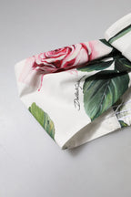 White Floral Print Cropped Bustier Corset Top