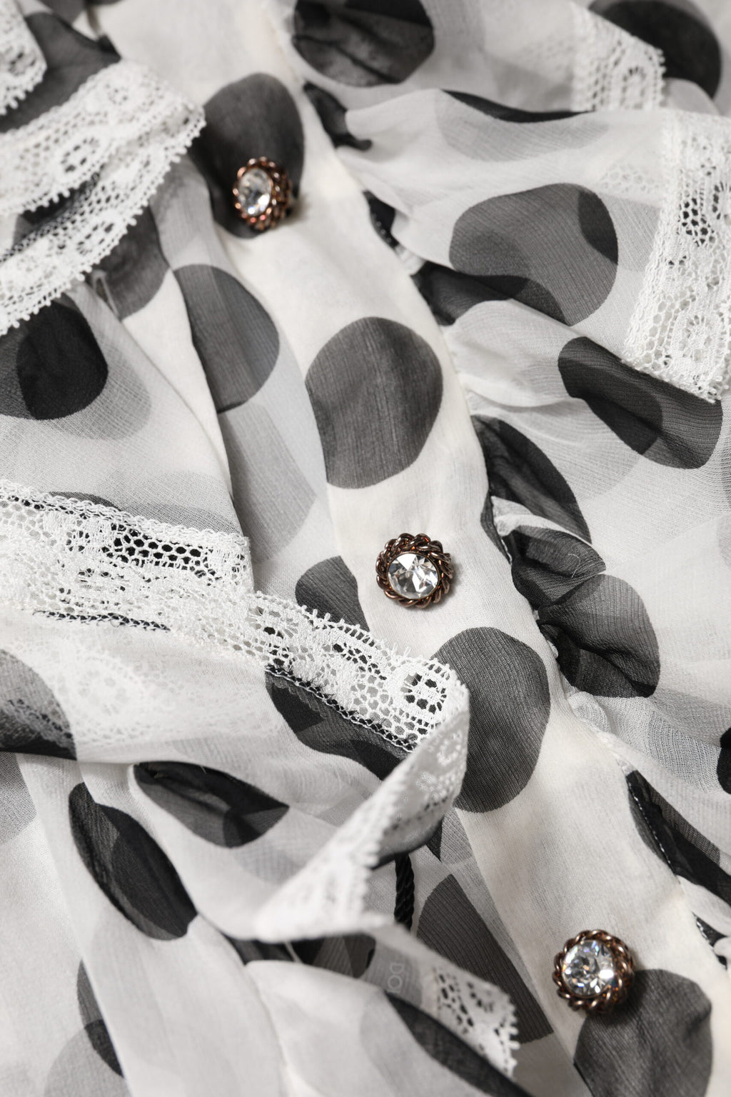 White Black Polka Dot Cotton Sleeveless Top