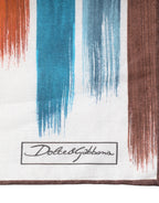 Multicolor Stripes Cotton Square Foulard Scarf