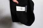 Black Cashmere Knitted Square Handkerchief Scarf