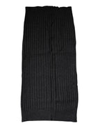 Black Cashmere Knitted Neck Warmer Foulard Scarf