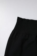 Black Cashmere Knitted Neck Warmer Foulard Scarf