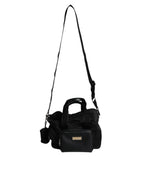 Black Shoulder Strap Pet Carry Logo Plaque Bag