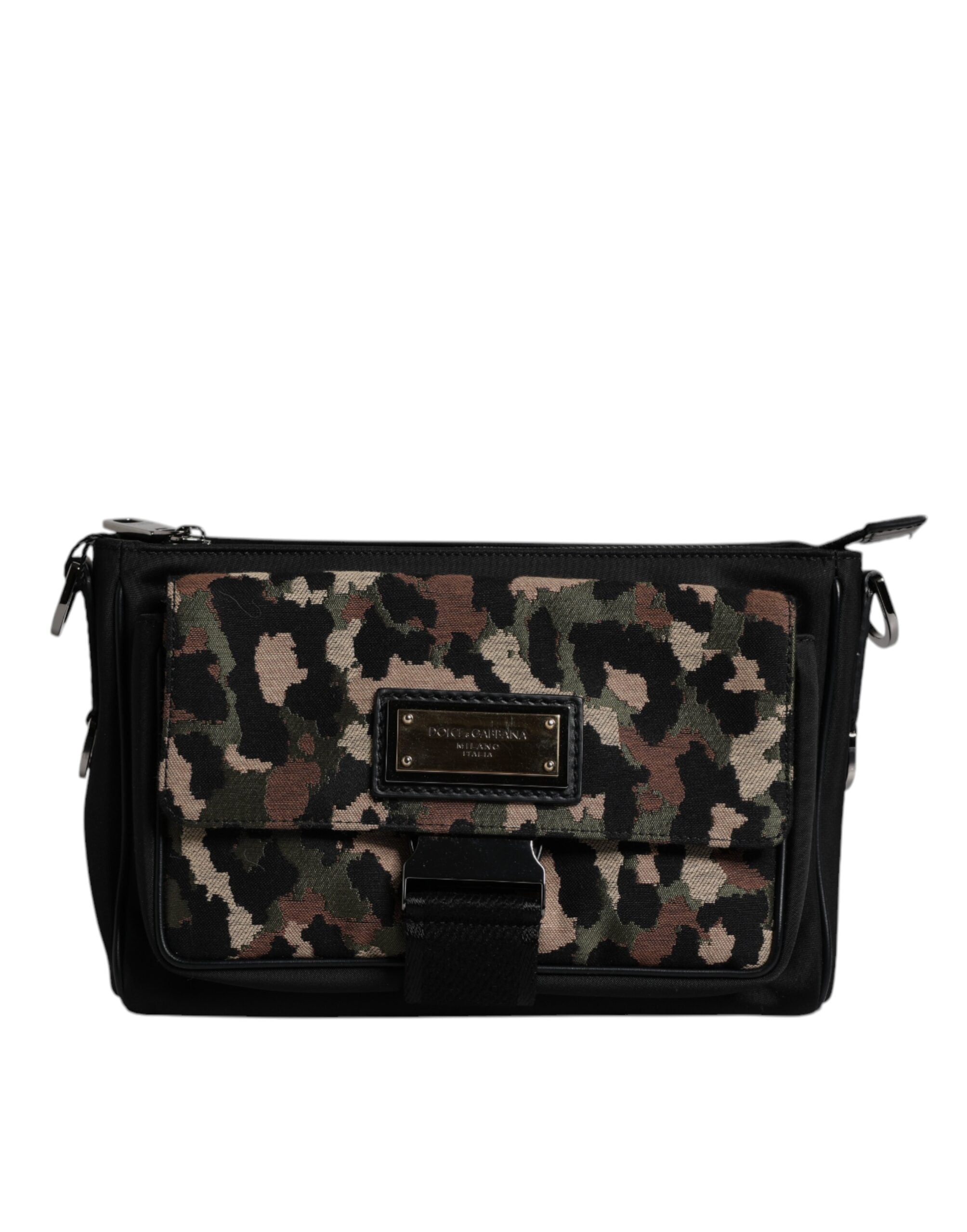 Multicolor Leopard Jacquard Crossbody Bag