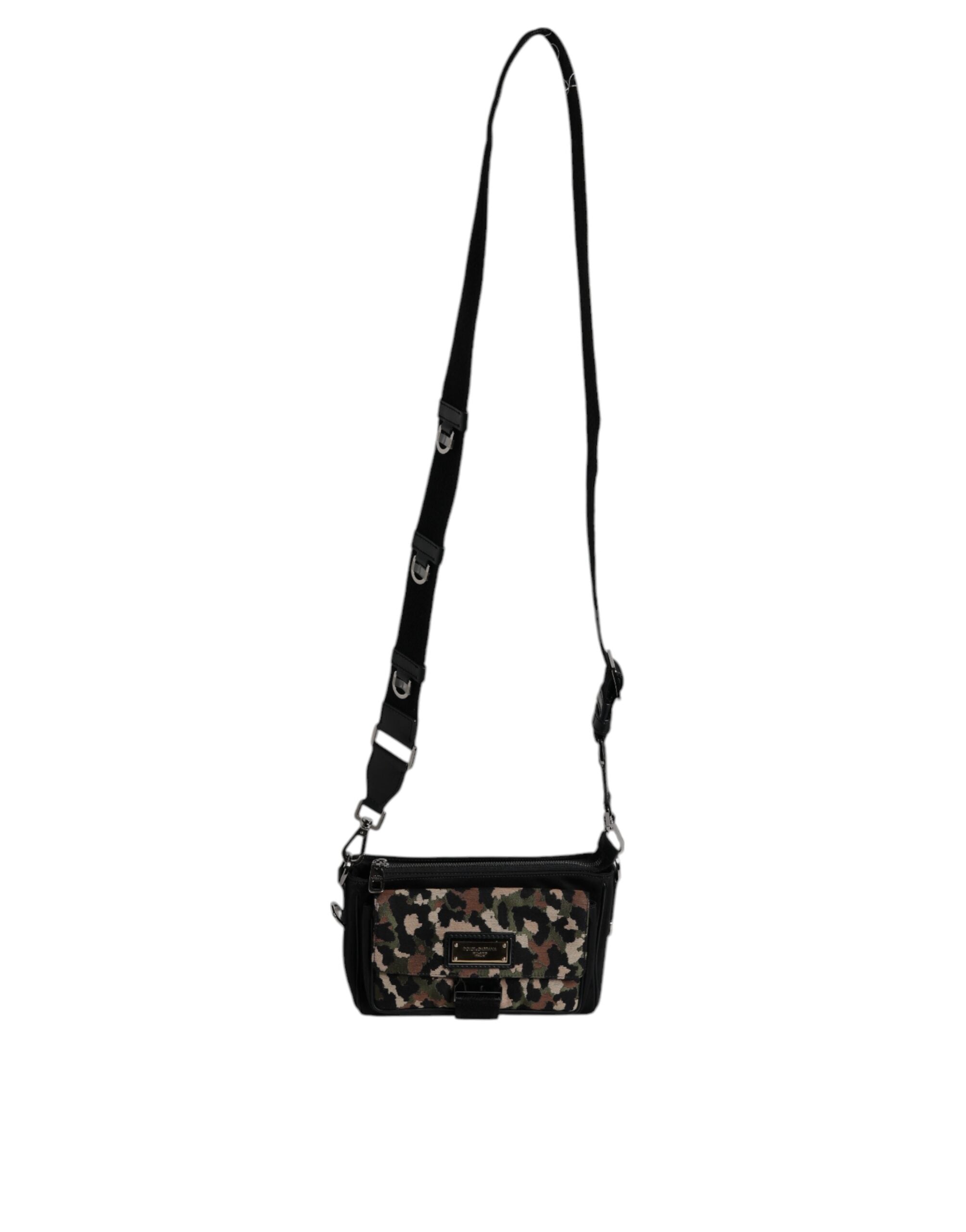 Multicolor Leopard Jacquard Crossbody Bag