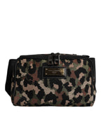 Multicolor Leopard DG Logo Belt Waist Fanny Pack Bag