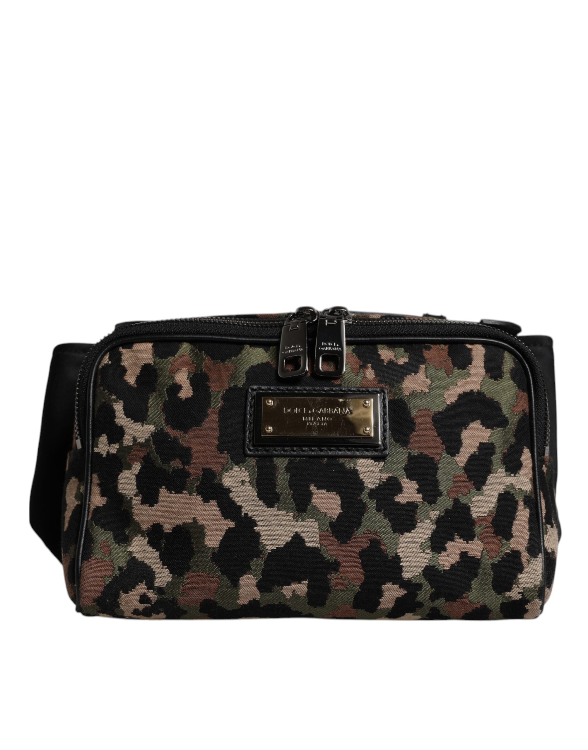 Multicolor Leopard DG Logo Belt Waist Fanny Pack Bag