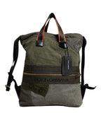 Military Green Patchwork Rucksack Backpack Bag