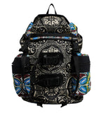Multicolor Maiolica Print Nylon Backpack Bag