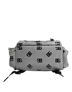 Polyester Gray Black DG Logo Plaque Backpack Bag