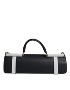 Blue White Calfskin Leather Crossbody Shoulder Bag