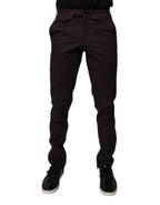 Brown Pure Cotton Slim Fit Men Dress Pants
