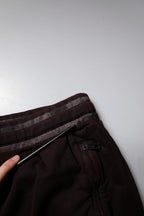 Maroon Cotton Logo Plaque Men Bermuda Shorts