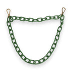 Green Plexy Acrylic Chunky Gold Hardware Wallet Chain
