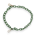 Green Plexy Acrylic Chunky Gold Hardware Wallet Chain