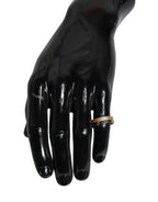 Gold Silver Tone Real Brass DG Logo Ring