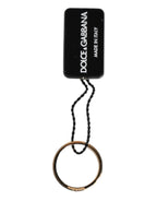 Gold Tone Brass Red Crystal DG Logo Ring