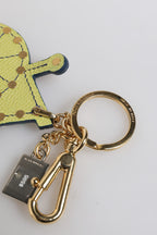 Multicolor Gold Tone Carretto Keychain Keyring