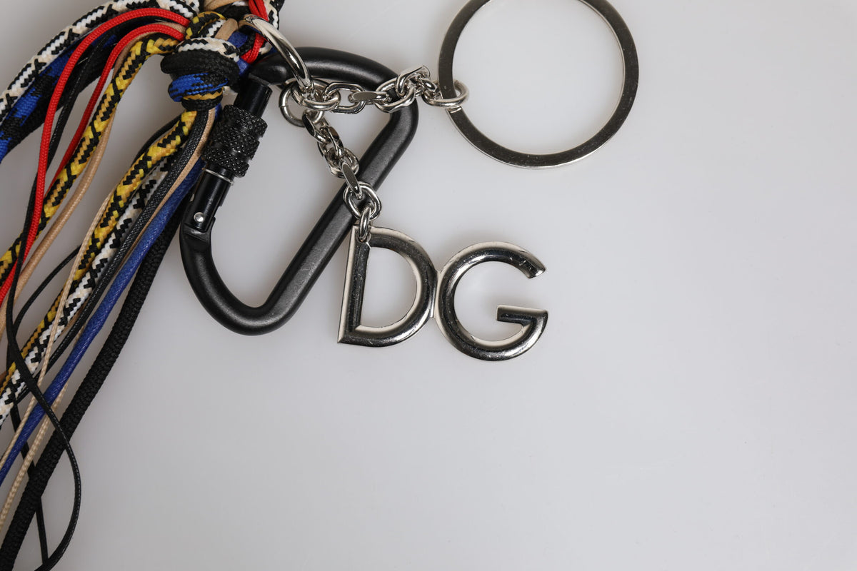 Multicolor Braided Rope Logo Bag Shoulder Strap