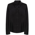 Black Cotton Dress Shirt