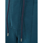 Blue Cotton Athletic Pants