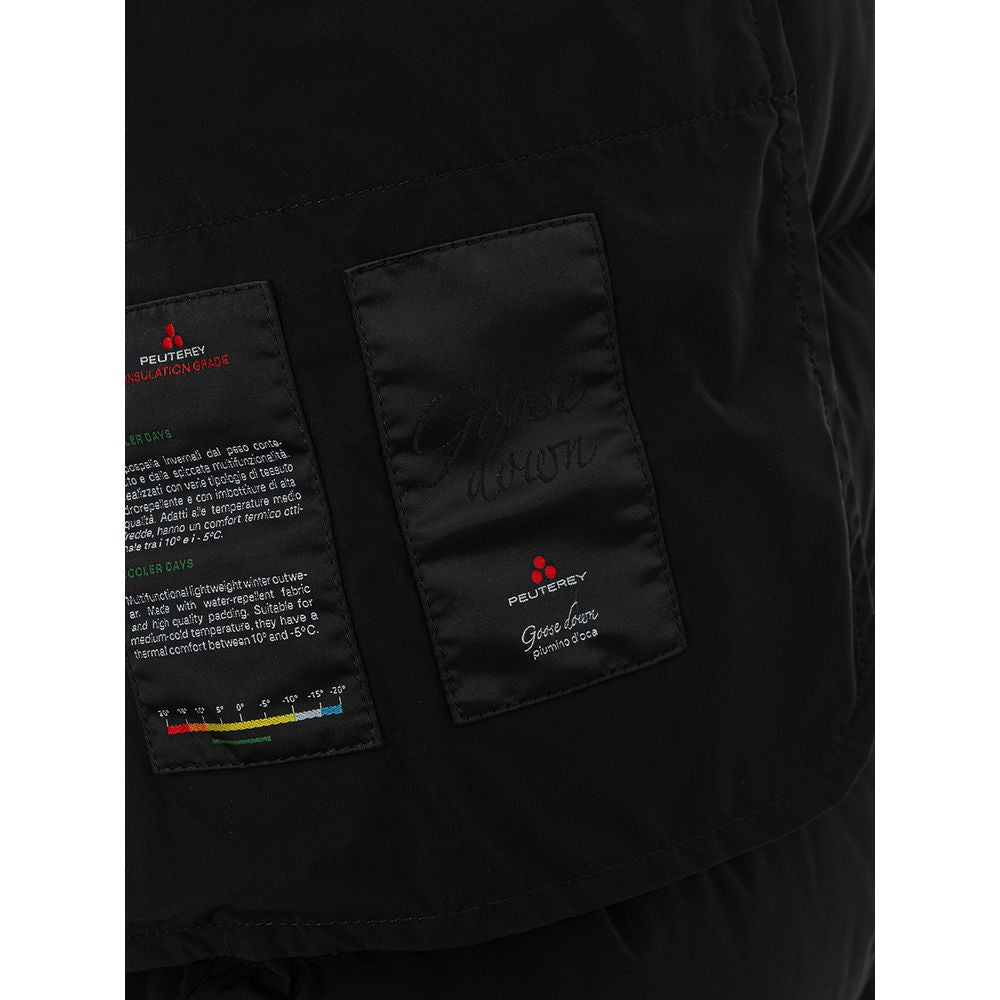 Black Polyamide Full-Length Jacket