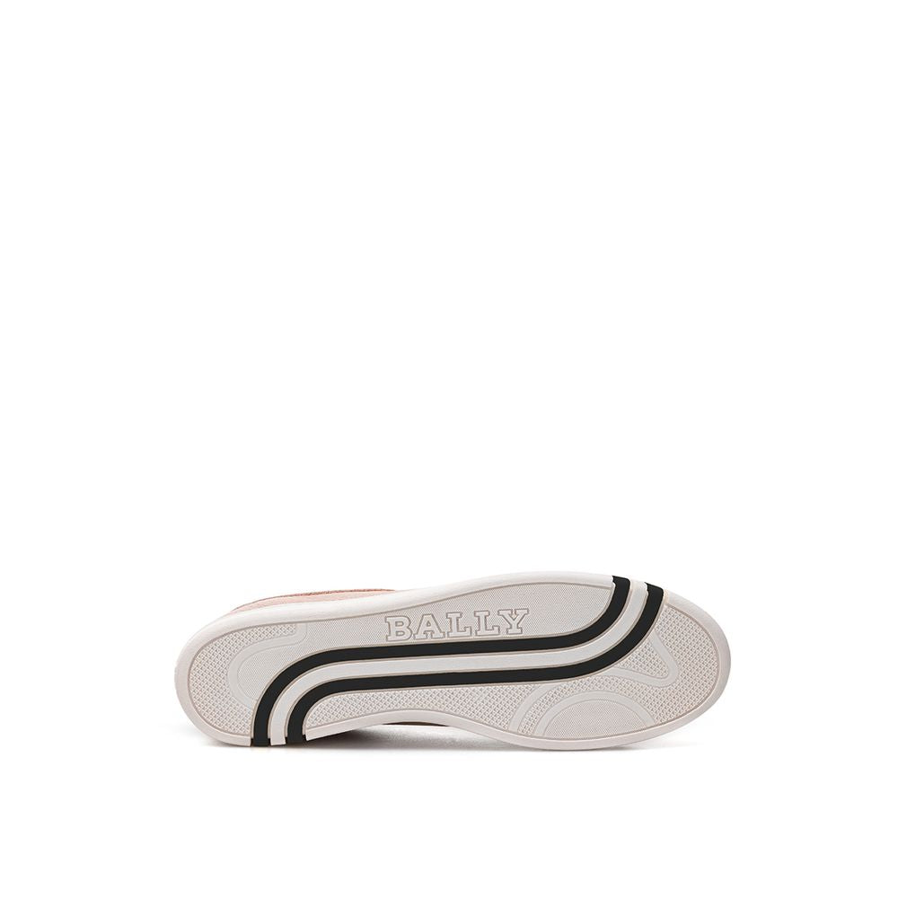 Pink Leather Low Top Sneakers