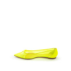 Yellow Mesh Ballet Flats
