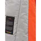 Orange Polyester Full-Length Jacket