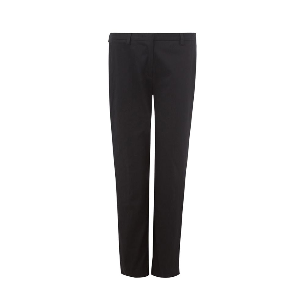 Black Cotton Chino Pants