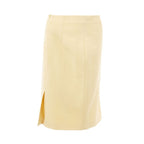 Yellow Viscose Midi Skirt