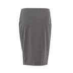 Gray Wool Midi Skirt