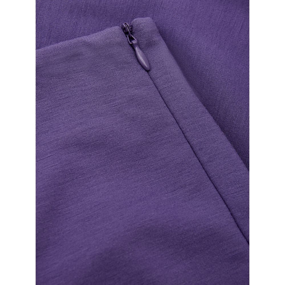Purple Viscose Athletic Pants