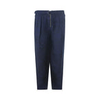 Blue Linen Casual Pants