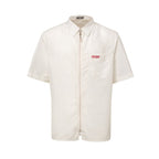 White Polyester Shortsleeve Shirt