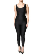 Black Sleeveless Bodycon Women Jumpsuit Dress