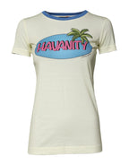 Light Yellow Cotton Short Sleeve T-shirt