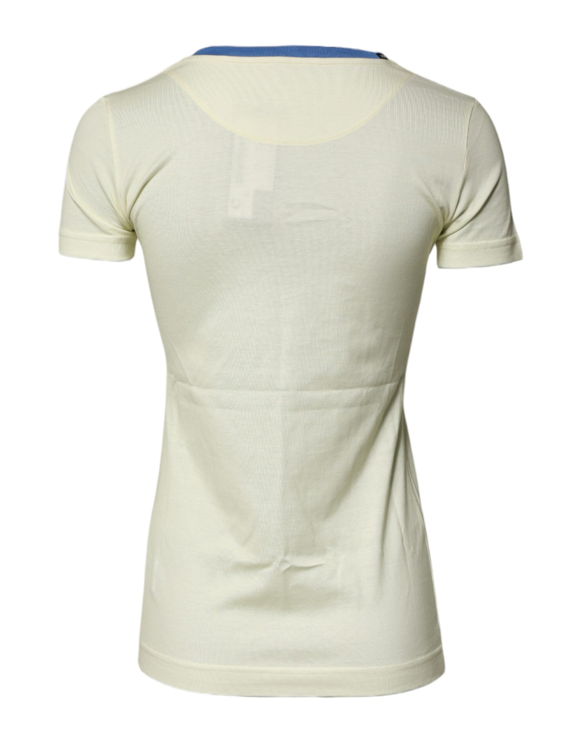 Light Yellow Cotton Short Sleeve T-shirt