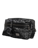 Black Gray Leopard DG Logo Belt Waist Fanny Pack Bag